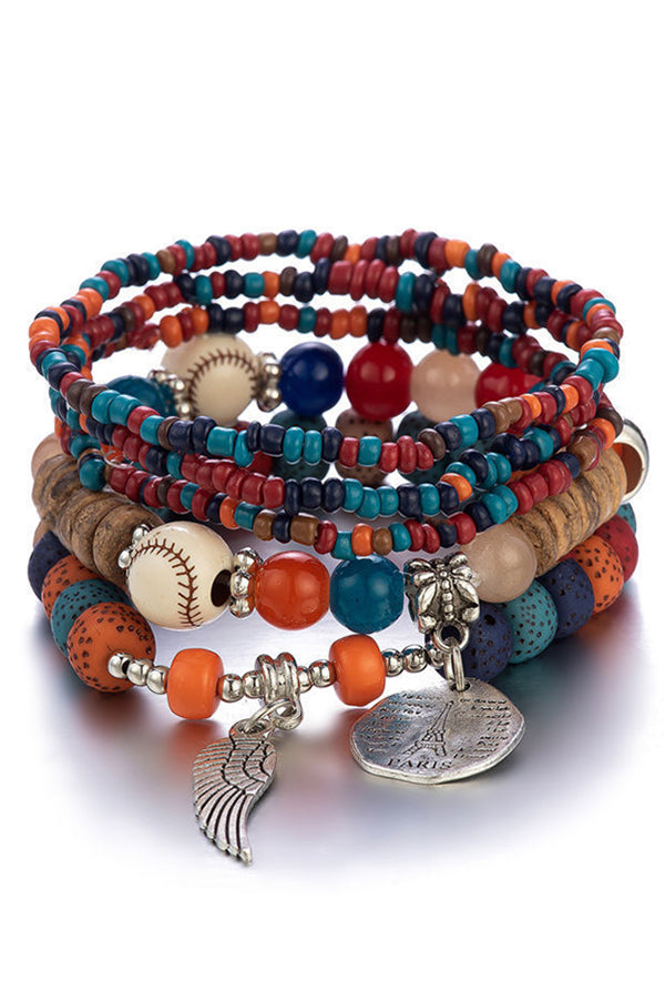 Stylish Bohemian Multi-Layer Elastic Beaded Bracelet