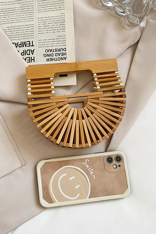 Fashionable Bamboo Pearl Handbag