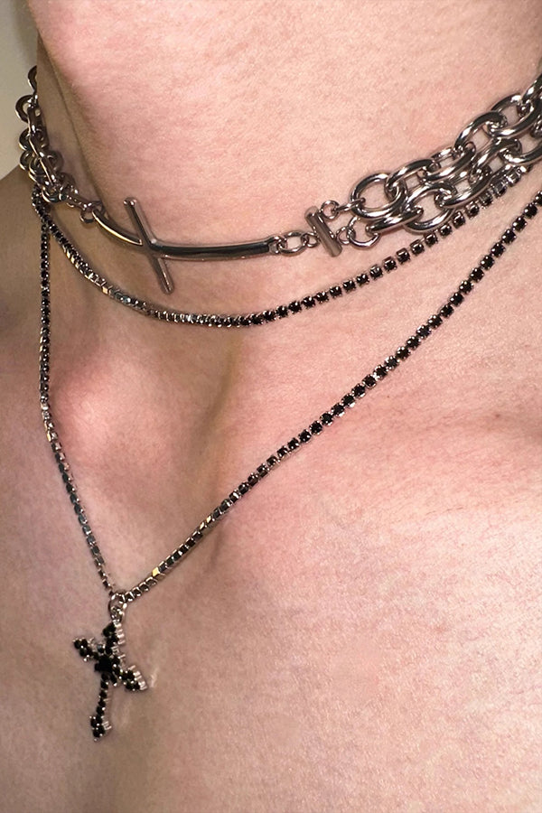 Fashionable Time Dial Metal Necklace