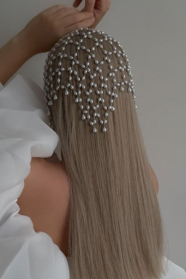Fashionable Mesh Pearl Beaded Hair Accessories