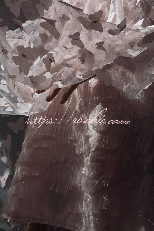 Stylish Backless Bow Elegant Butterfly Loose Mini Dress