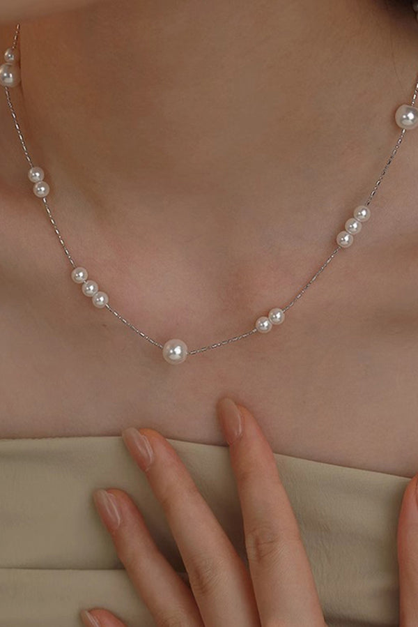 Vintage Pearl Beaded Stackable Elegant Necklace