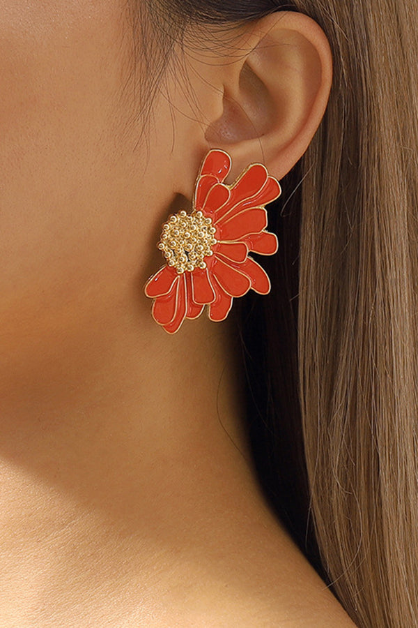 Retro Alloy Floral Pattern Earrings