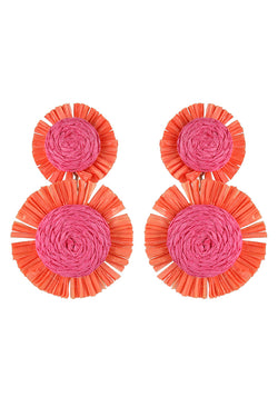 Resort Style Handwoven Floral Earrings