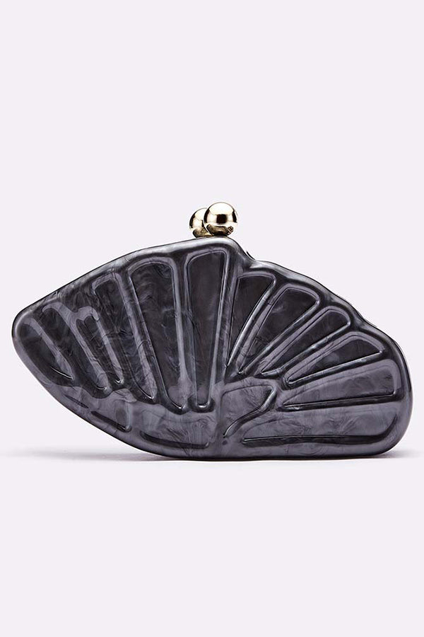 Fashion Acrylic Shell Fan Clutch