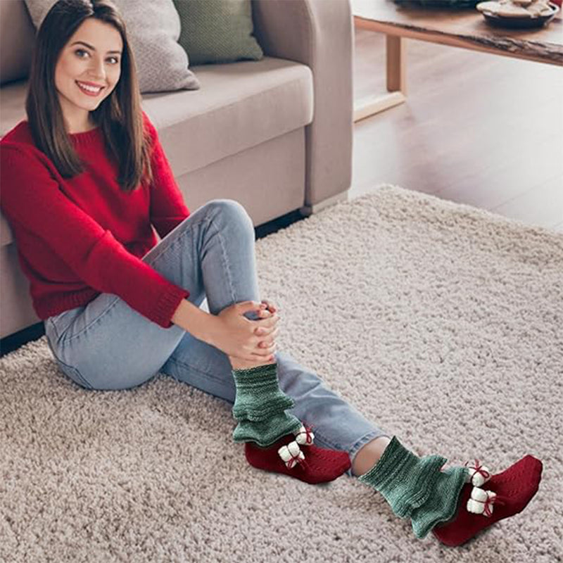 Comfy & Warm Knitted Socks Christmas Colorblock Socks