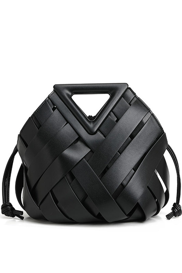 Fashion Triangle Woven Large-capacity Handbag