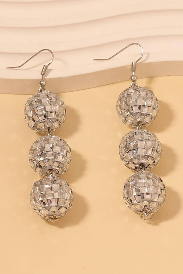 Fashionable Super Sparkly Disco Ball Earrings