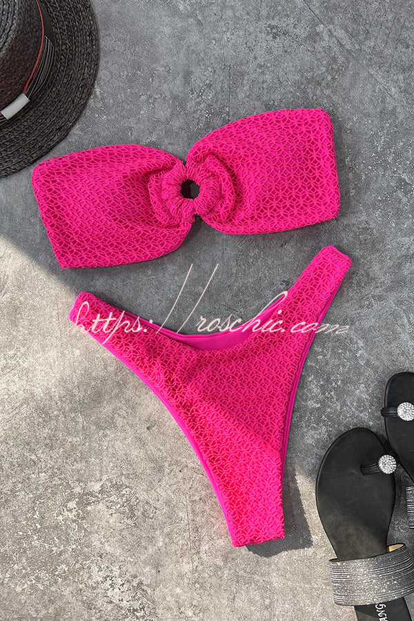 Interesting Ring Cutout Bandeau Bikini