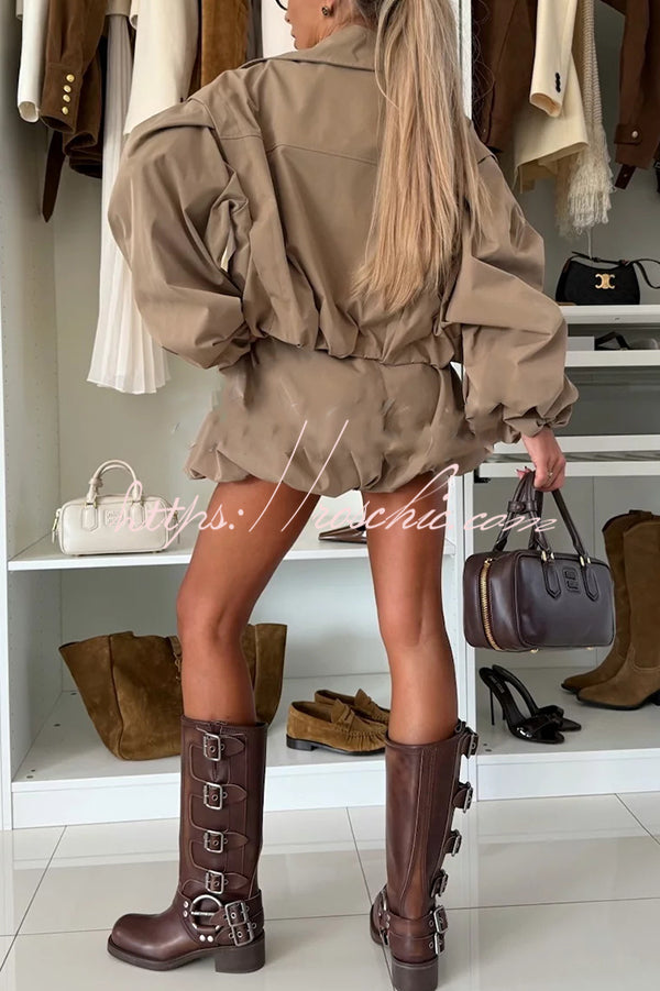 Fashion Style High Rise Elastic Waist Pocketed  Bloomer Shorts (Shipped Within 24 Hours)