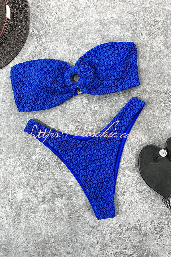 Interesting Ring Cutout Bandeau Bikini