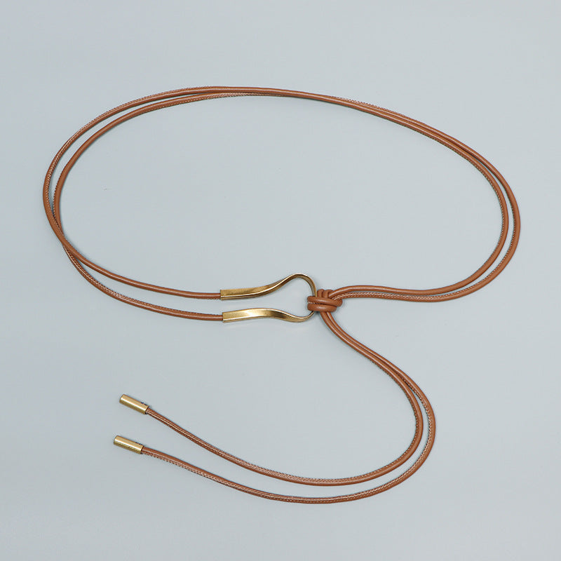 Simple and Versatile Leather Waist Rope