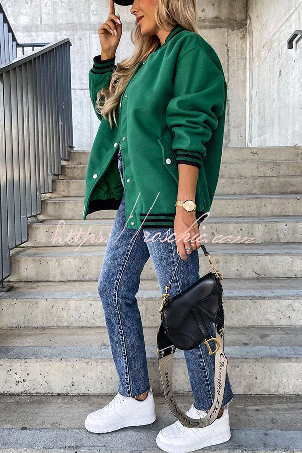 Tanja Street Style Buckle Contrast Jacket