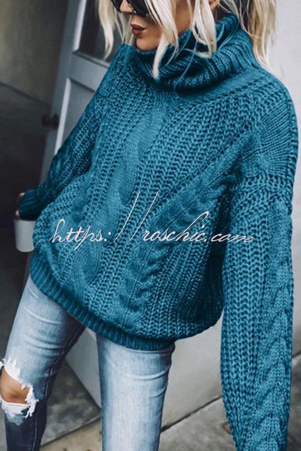 Eiffel Tower Cable Knit Relaxed Sweater