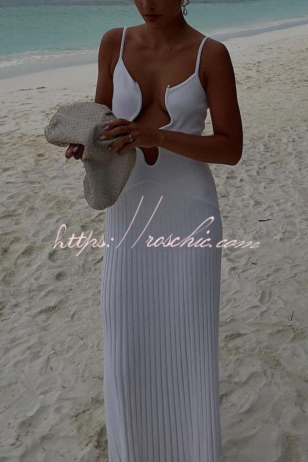 Modern Charm and Creativity Sexy Hollow Out Sling Maxi Dress