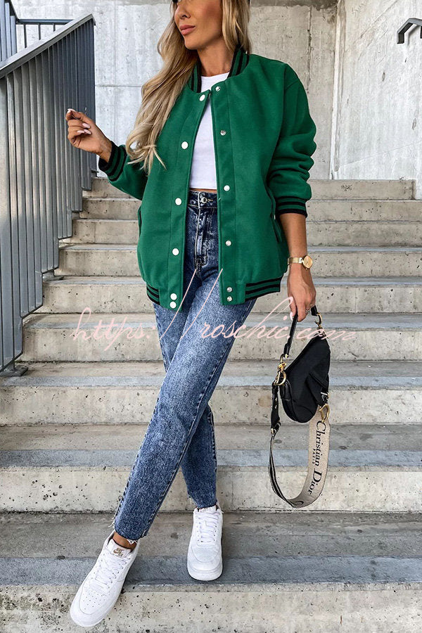 Tanja Street Style Buckle Contrast Jacket