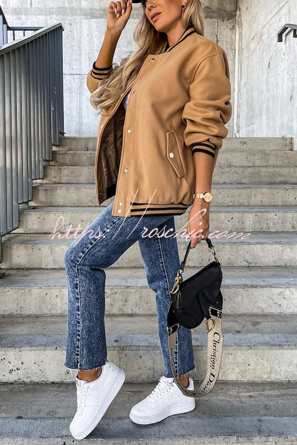 Tanja Street Style Buckle Contrast Jacket