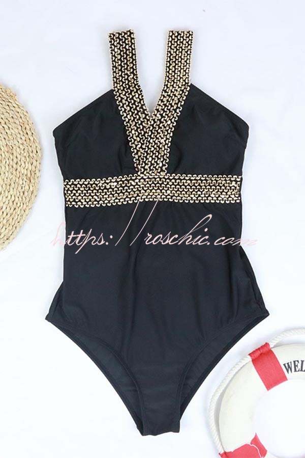 Black One-piece Swimsuit