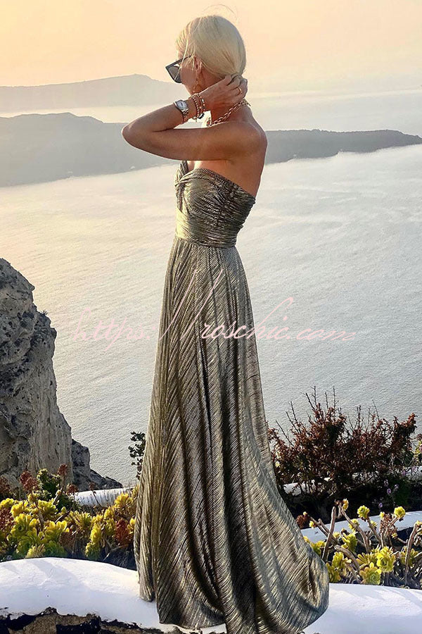 Shimmer Please Off Shoulder Sequin Maxi Dress