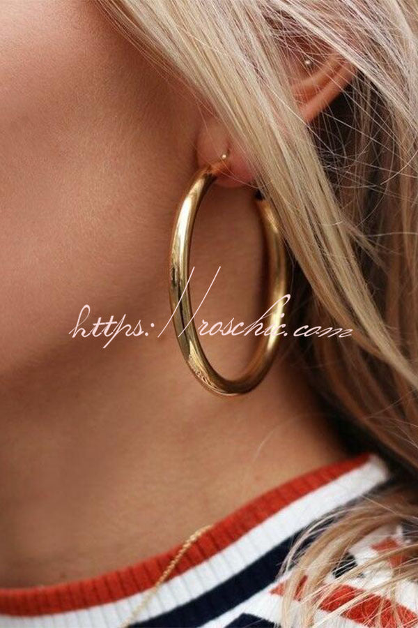 Personalized Thick Round Earrings