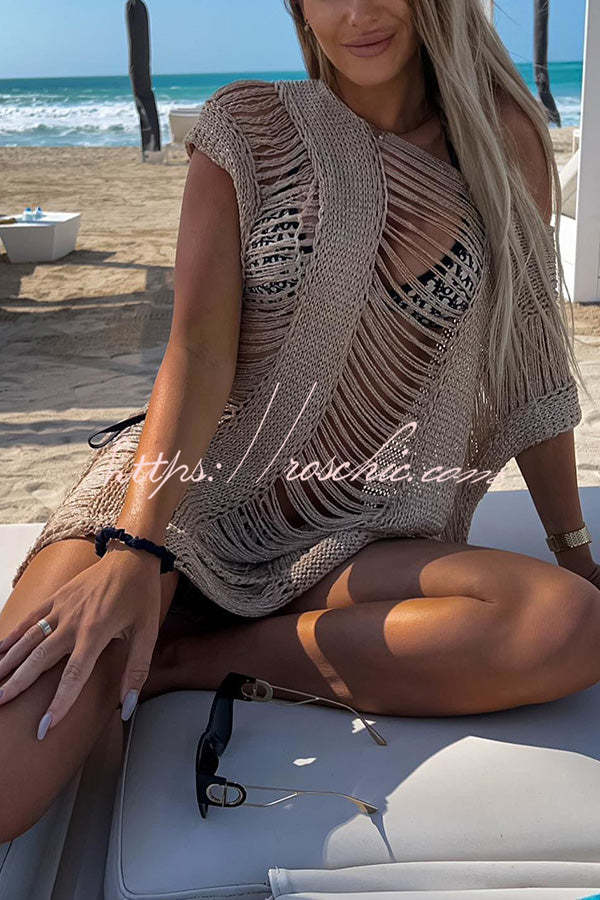 Bikini Season Cutout Knit Cover Up