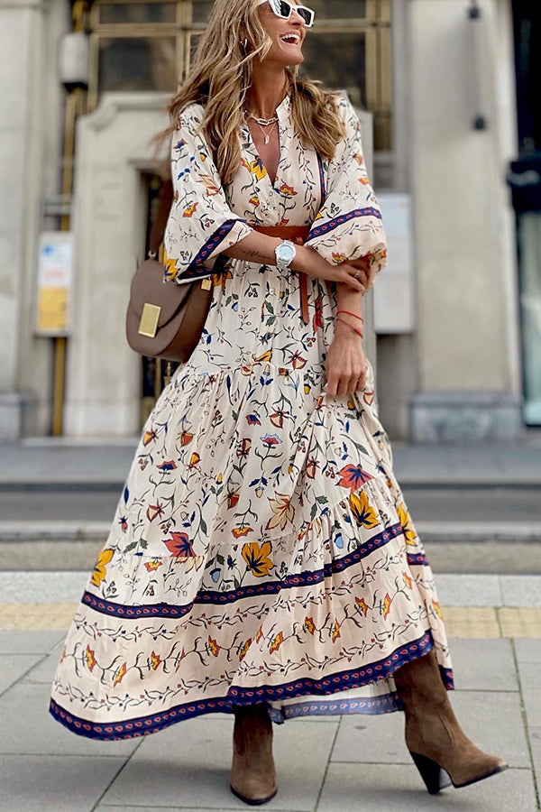 Izzy English Garden Boho Maxi Dress