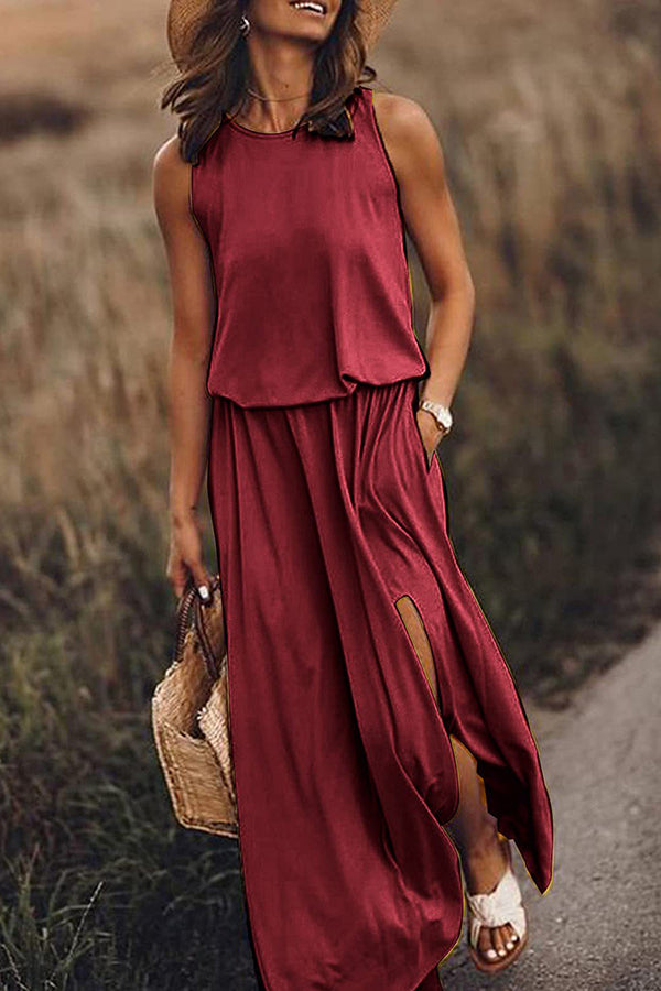 Giselle Loose Fit Slit Maxi Dress