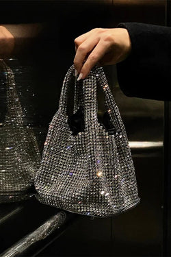 Diamond Bucket Bag Rhinestone Chain Bag