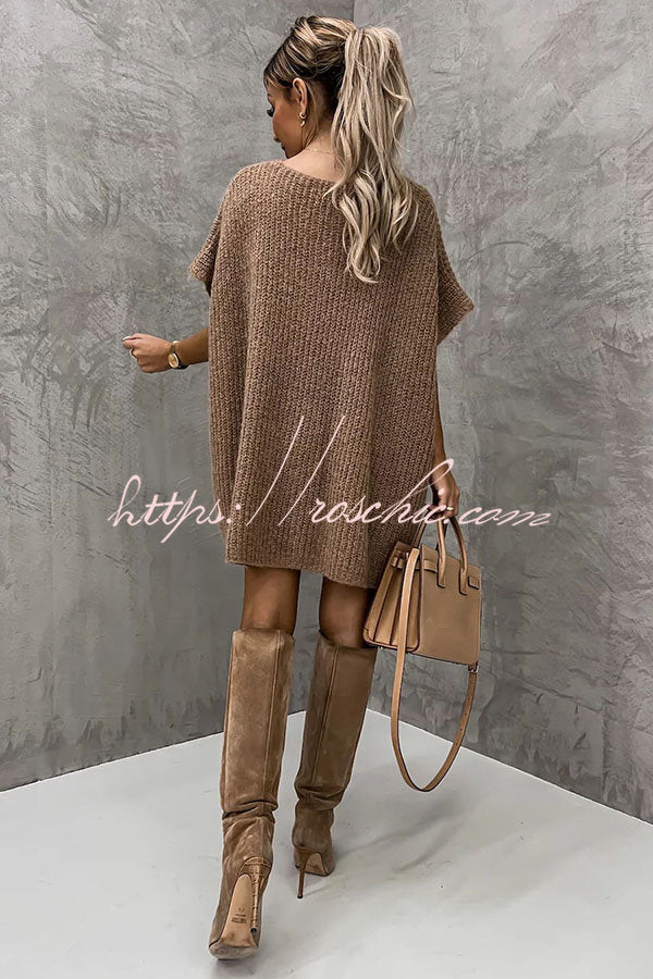 Windy City Pocketed Oversized Knit Sweater