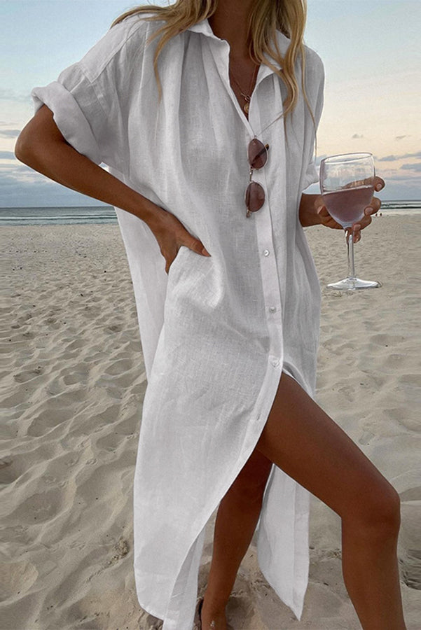 A Simple Concept Maxi Shirt Dress roschic A Simple Concept Maxi Shirt Dress roschic