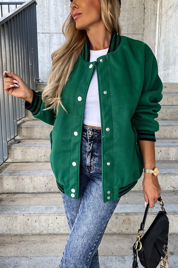 Tanja Street Style Buckle Contrast Jacket