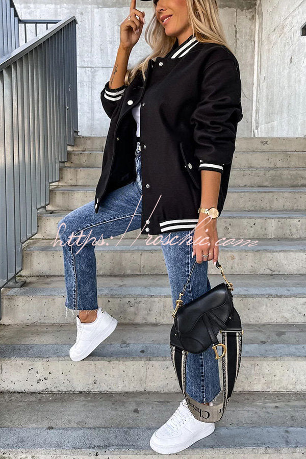 Tanja Street Style Buckle Contrast Jacket