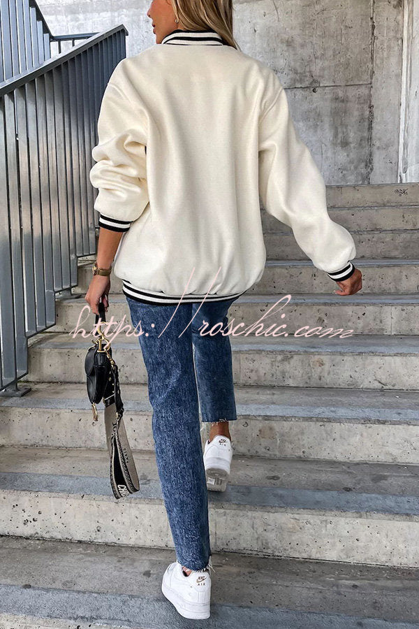 Tanja Street Style Buckle Contrast Jacket