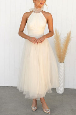 fairy vibes tulle gathered detail halter maxi dress Fairy Vibes Tulle Gathered Detail Halter Maxi Dress prettylilygal