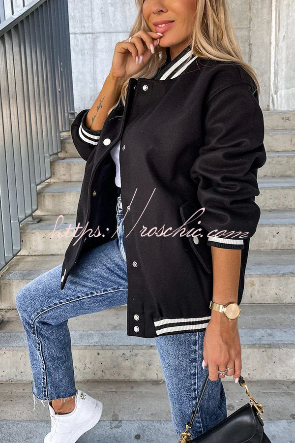 Tanja Street Style Buckle Contrast Jacket