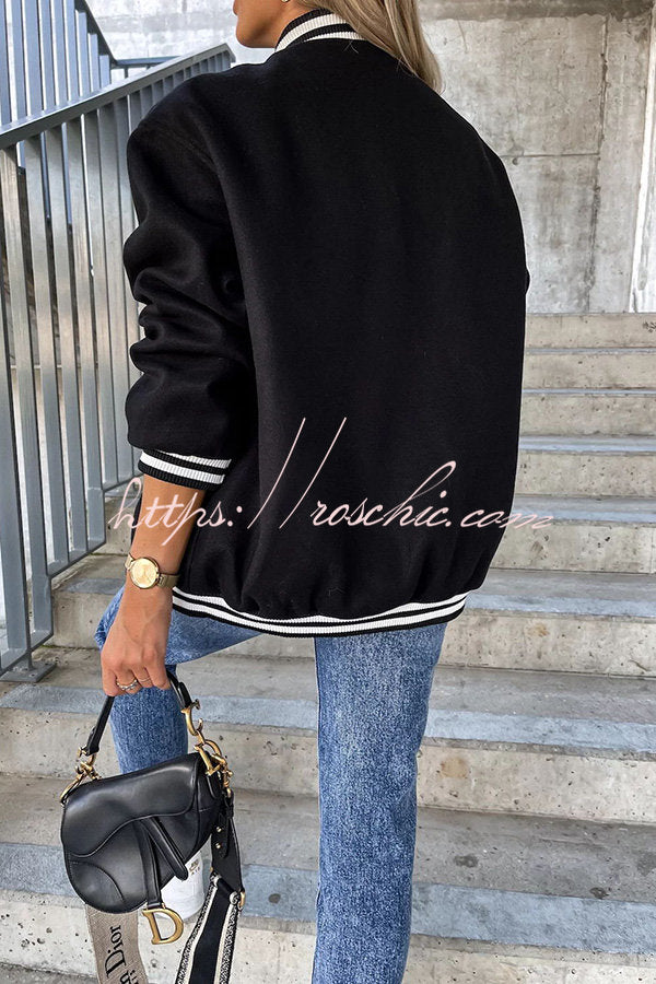 Tanja Street Style Buckle Contrast Jacket