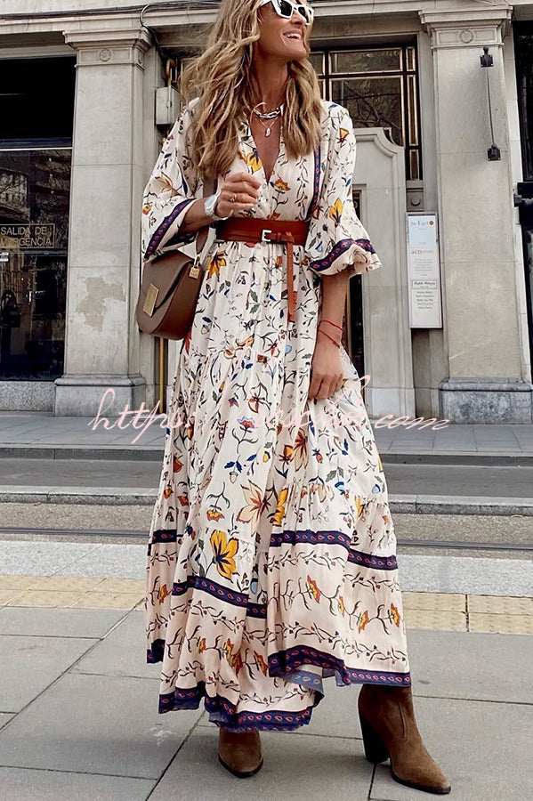 Izzy English Garden Boho Maxi Dress