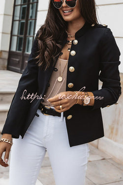 Clever Thoughts Double Breasted Lightweight Blazer