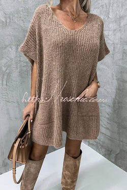 Windy City Pocketed Oversized Knit Sweater