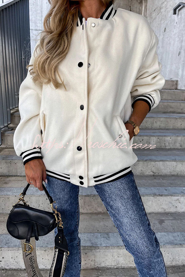 Tanja Street Style Buckle Contrast Jacket