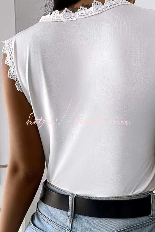 Heavenly Beauty Lace Fabric Tank