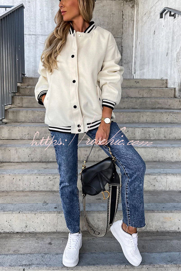 Tanja Street Style Buckle Contrast Jacket