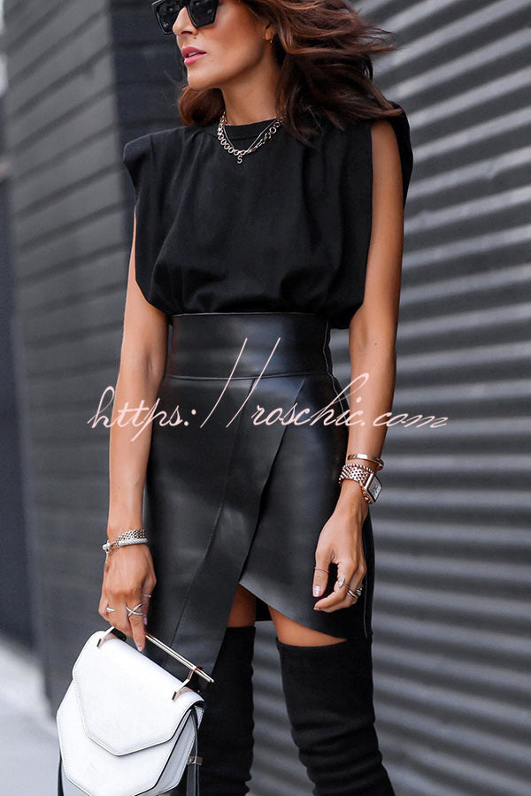 Forever Stylish Leather Skirt