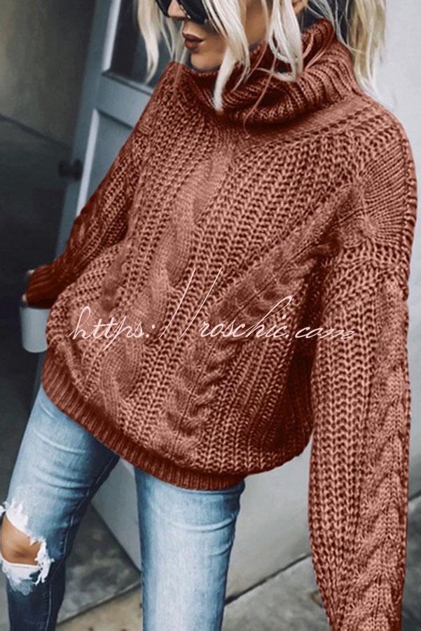 Eiffel Tower Cable Knit Relaxed Sweater