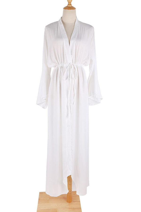 Girl on The Coast Button Down Maxi Beach Dress