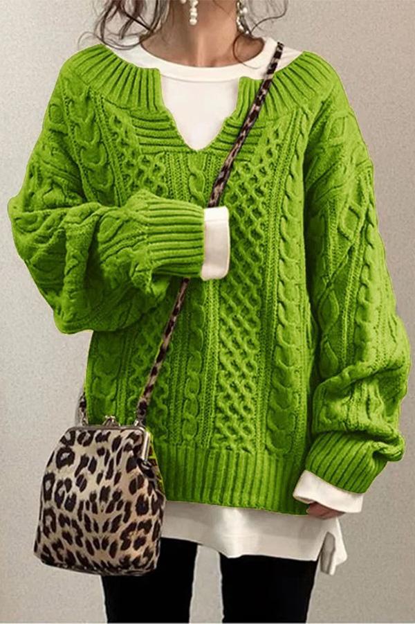 Pattern Casual Knit Sweater